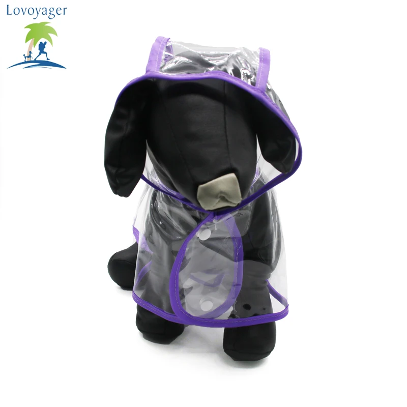 Одежда для домашних животных прозрачный розовый плащ собак xs водонепроницаемый