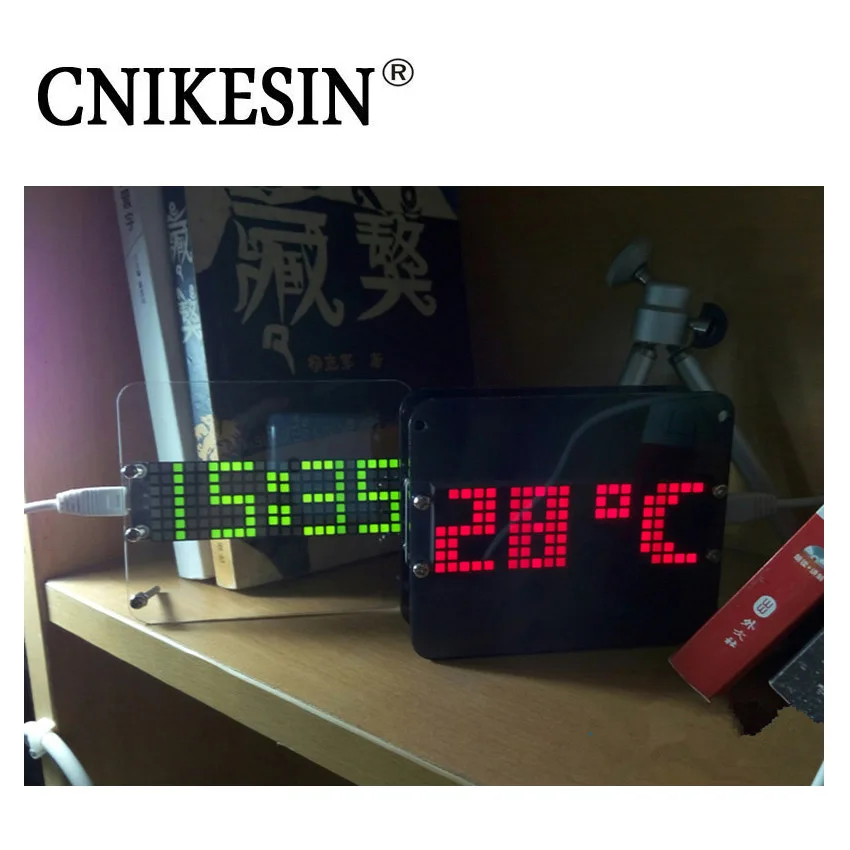 Cnikesin DIY Kit DS3231 Многофункциональный светодио дный цифровой термометр часы