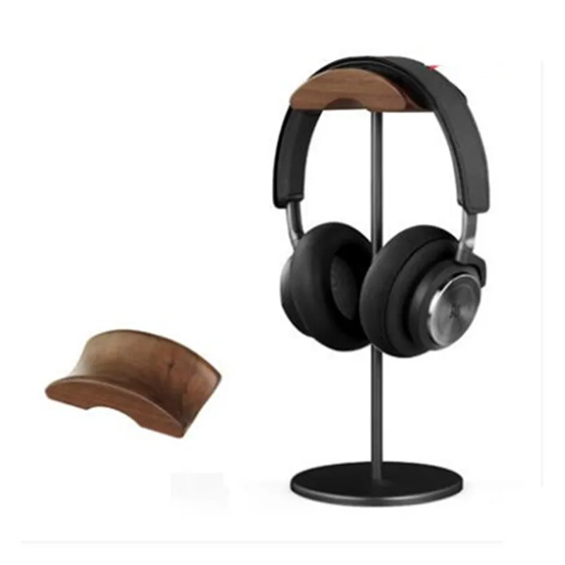 Walnut arc 3 Модный дизайн, Новая Металлическая текстура, подставка для наушников, практичный держатель для наушников, гарнитура, полка для шоу, алюминиевая настольная подставка, вешалка - Цвет: Walnut arc 3