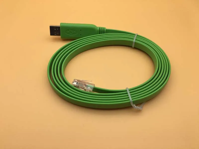 Отладочный кабель USB к консоли 180 см зеленый цвет USB2.0 RJ45 коммутатор маршрутизатор