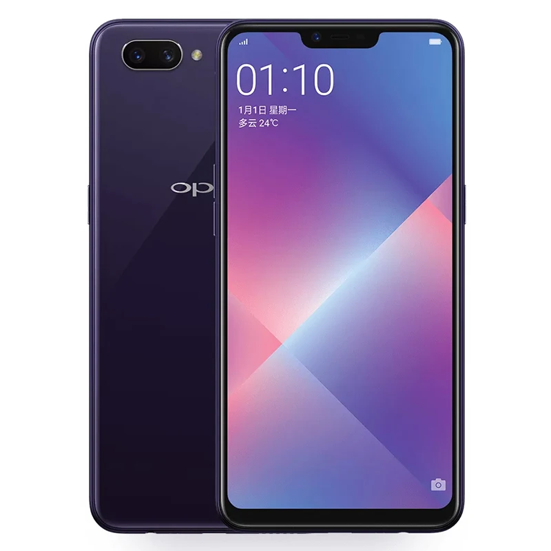 Фиолетовый Авторизованный мобильный телефон OPPO A5 4G LTE Android 8,1 SDM450B Восьмиядерный 6," 19" 9 4230 мАч 13 МП распознавание лица мобильный телефон - Цвет: Фиолетовый