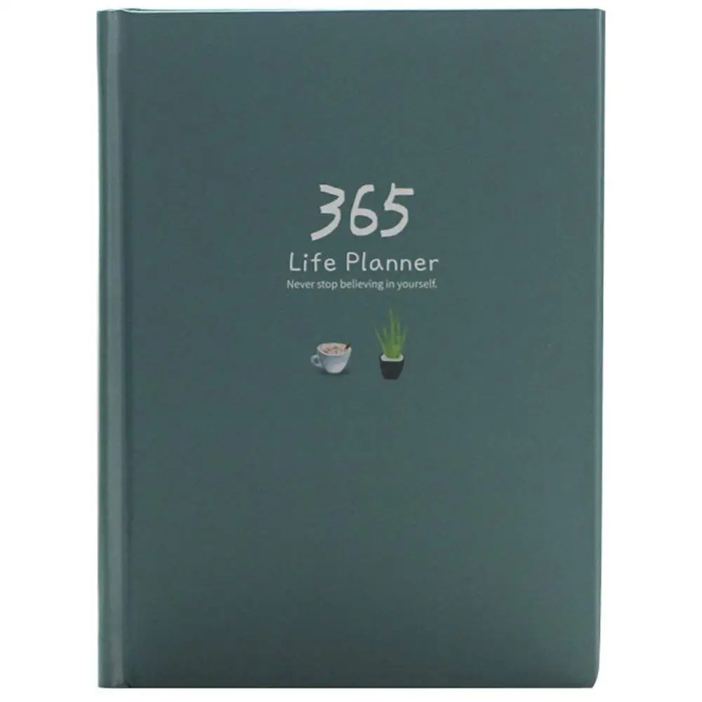 Dark Green MyLifeUNIT Color inner page Schedule Notebook Planner Animal Fruit Stationery Notebook A5 Life Weekly Monthly Daily Organizer - Цвет: Dark Green