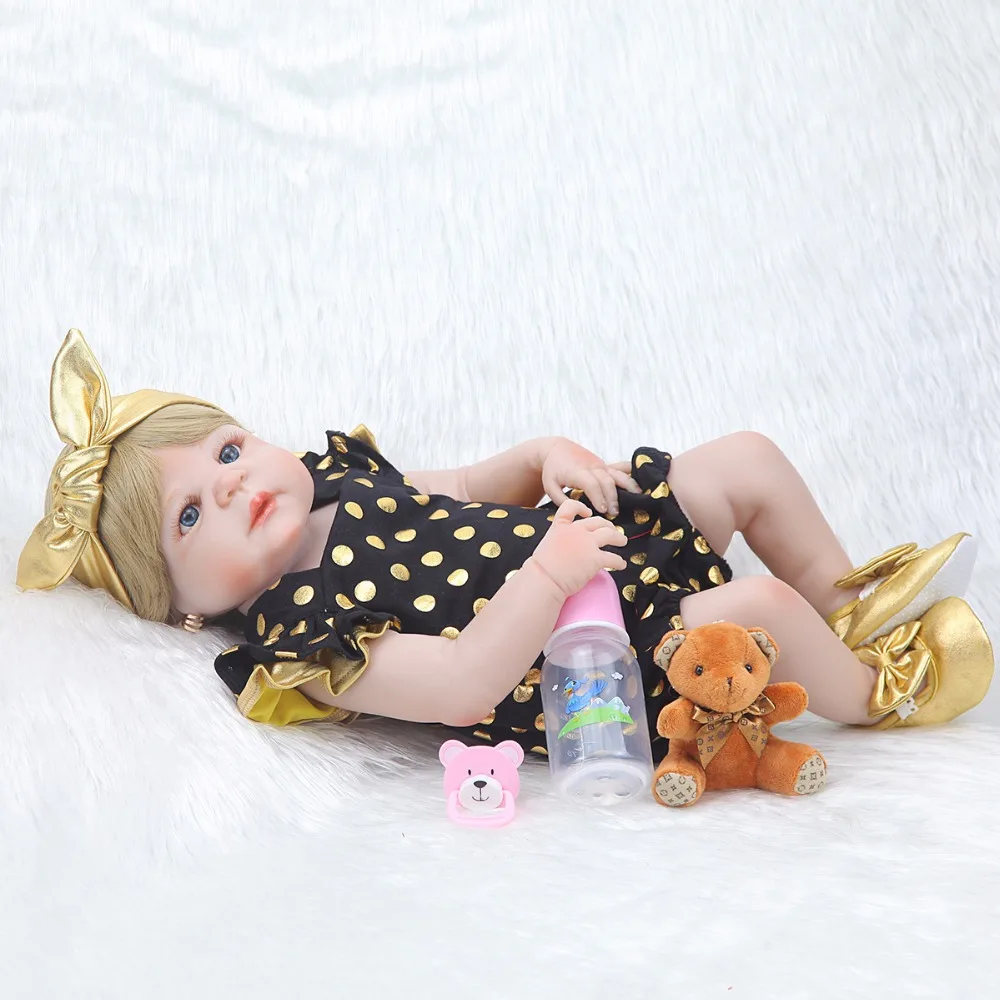 Последняя модель куклы-младенца с белой кожей 22 дюйма ручная работа