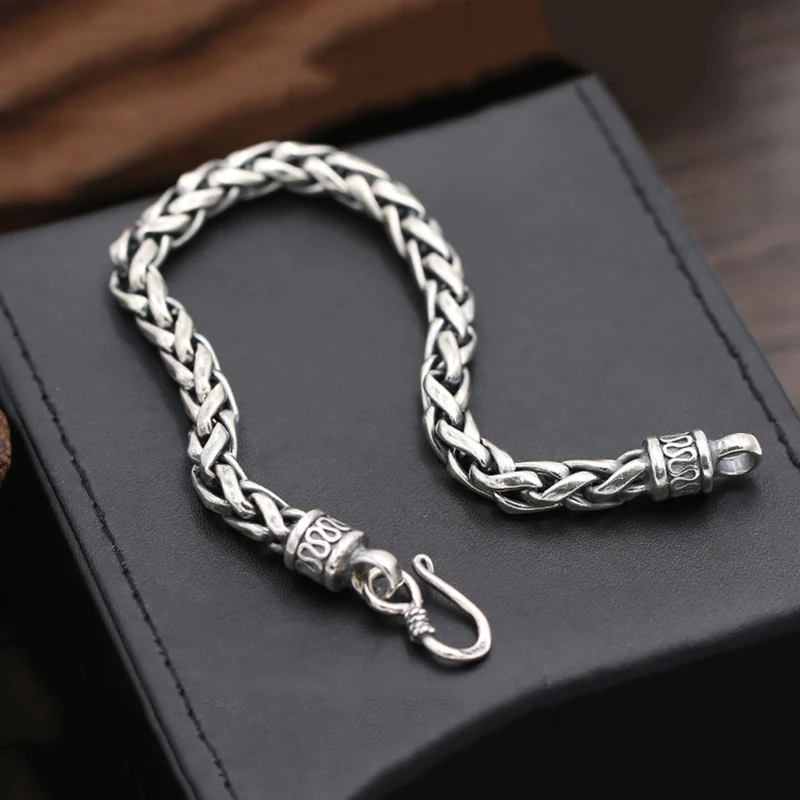 Браслет дружбы из серебра 925 пробы для мужчин и женщин ювелирное изделие с