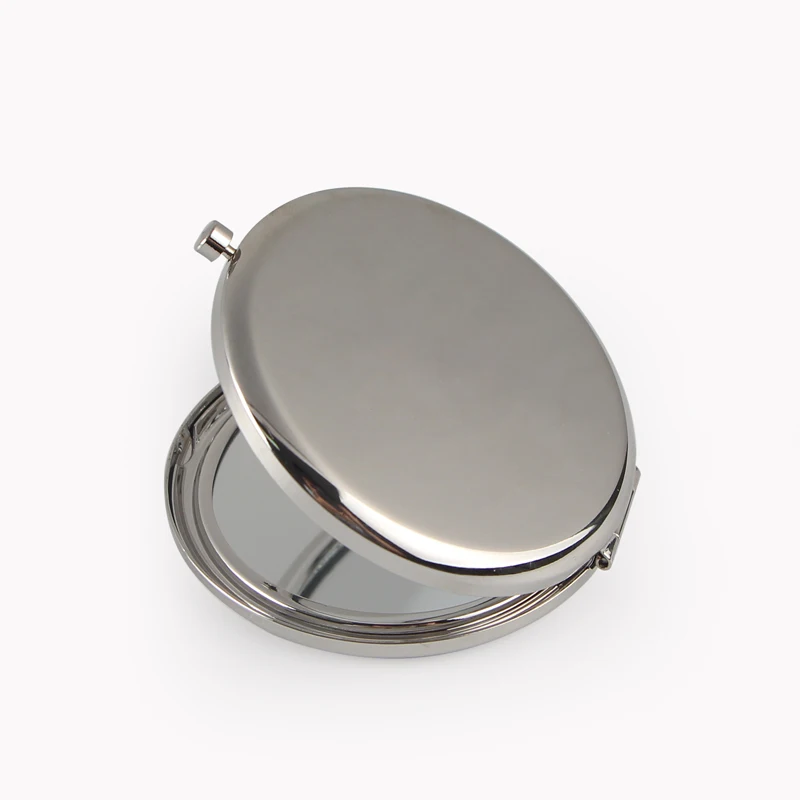 Компактное зеркало серебро пустой карман косметическое для макияжа свадебной