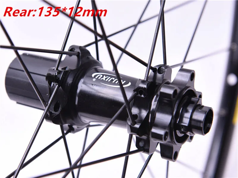Eixo 142*12 мм MTB горный велосипед 29 27,5 26er Seis Furos Disco Roda de bicicleta freio CR 24 H 11 Apoio Velocidade Rodado Aro
