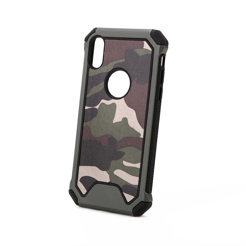 Premium Duty Dual Layer Military Army Camouflage Design Defender Shockproof Rugged Impact Super Protective case for iPhone X/XS |