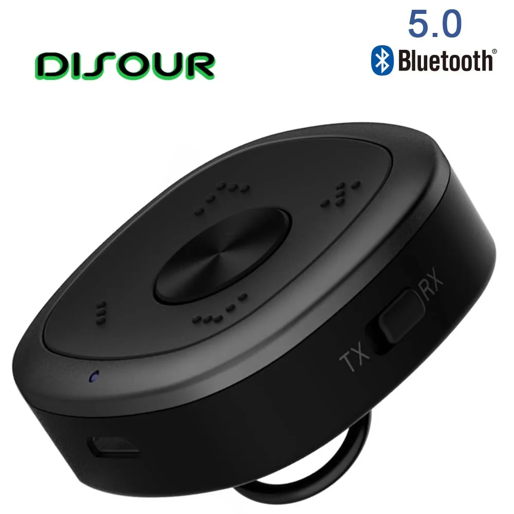Disour HD от APTX 2-в-1 Bluetooth 5,0 приемник передатчик CSR низкой задержкой Беспроводной аудио Музыка адаптер ключ с микрофоном для ТВ автомобиля