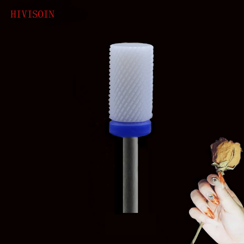 

5Pcs White Ceramic Nail Drill Bit - Small Barrel Bit - M (0092.060)