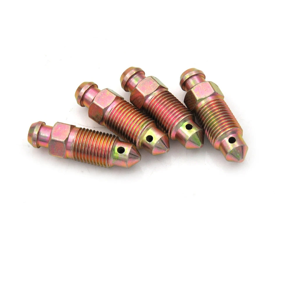 High Quality 4pcs M10 x 1.0mm length 33mm Motorcycle Bike Brake Caliper Steel Bleed Screw Nipple | Обустройство дома