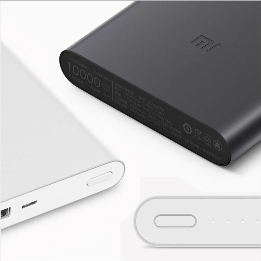 Оригинальный внешний аккумулятор Xiaomi Mi Power Bank 2 10000 мАч быстрая зарядка поддержка