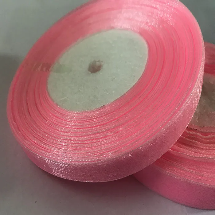geinne 12mm-50mm wide 50 yards/roll pink organza Ribbon Wholesale Gift Wrapping Christmas ribbons | Дом и сад
