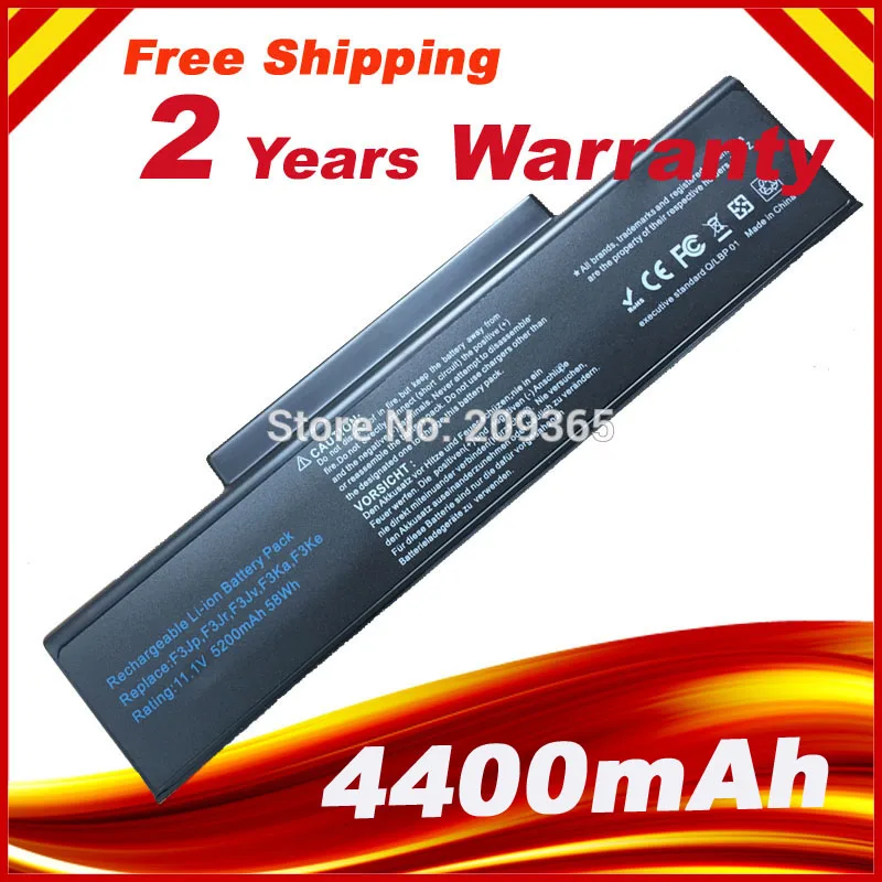 Батарея для ASUS F3F F3H F3Ja F3Jc F3Jp F3Jr F3Js F3Jv F3K F3Ka F3Ke F3L F3M F3P F3Q F3Sa F3Sc f3f3fse 3fsr F3G|battery for asus|asus f3jc