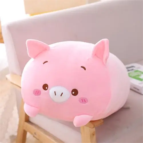 Милый жирный кот, свинья, слон, хомяк, панда, плюшевая игрушка, мягкое животное, мультяшная подушка, прекрасная Рождественская Детская игрушка - Цвет: pig