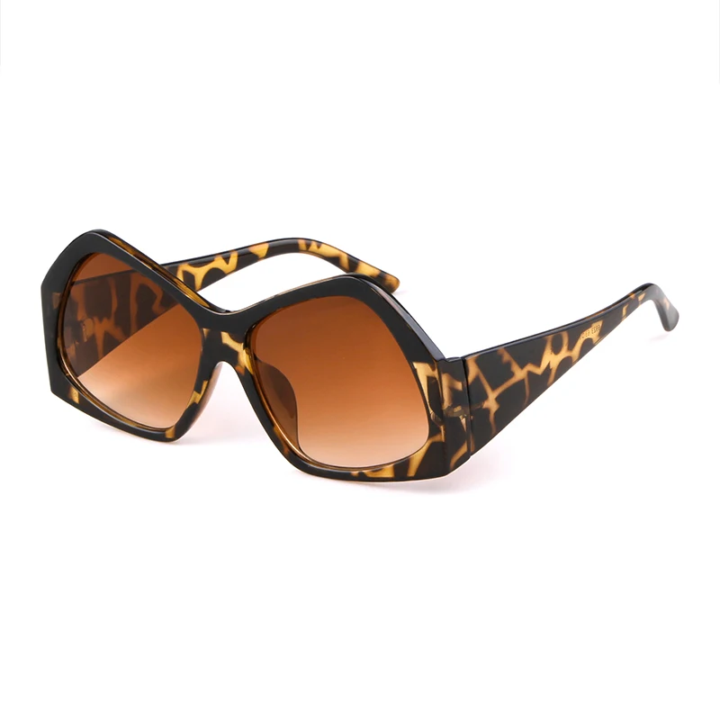 WHO CUTIE Polygon Oversized Sunglasses Men Women Brand Designer Vintage Female Sun Glasses Retro Gradient Lens Shades OM736 - Lenses Color: C3