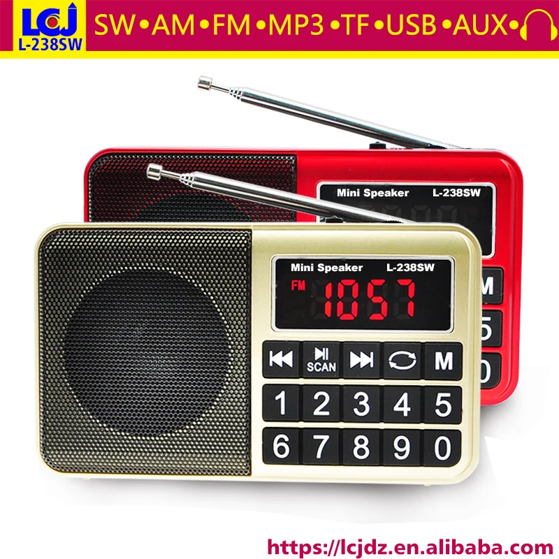 10 шт. L-238SW Мини Портативный цифровой мульти полный диапазон fm am радио mw и sw