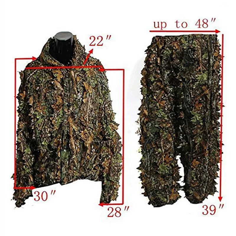 Охотничья одежда тактические костюмы костюм Ghillie камуфляжная куртка с 3D рисунком