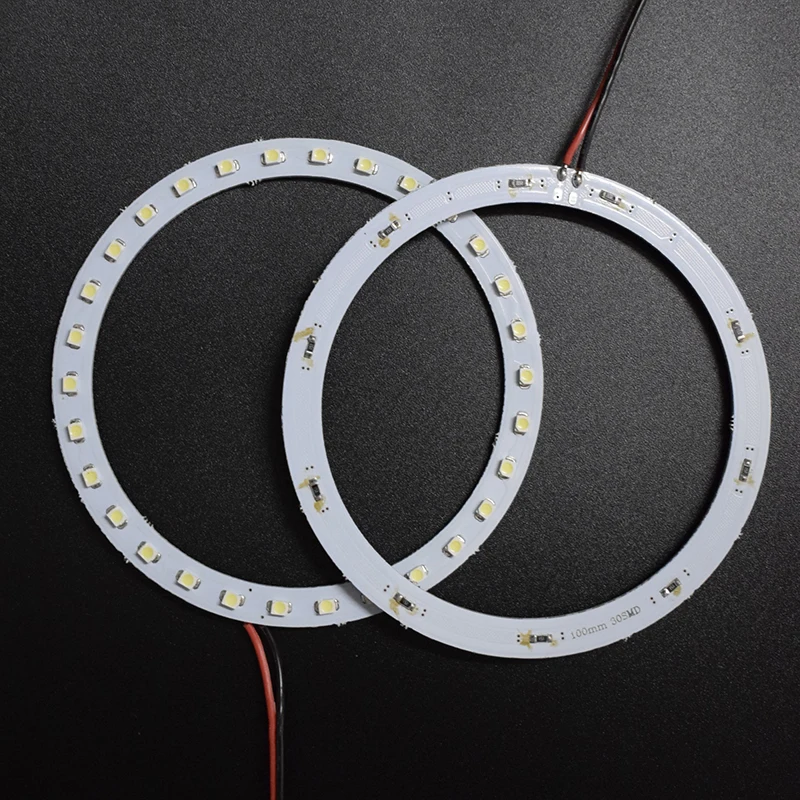 2 шт. x 100 мм 3528 30 SMD Автомобильные светодиодные глаза ангела гало кольсветильник