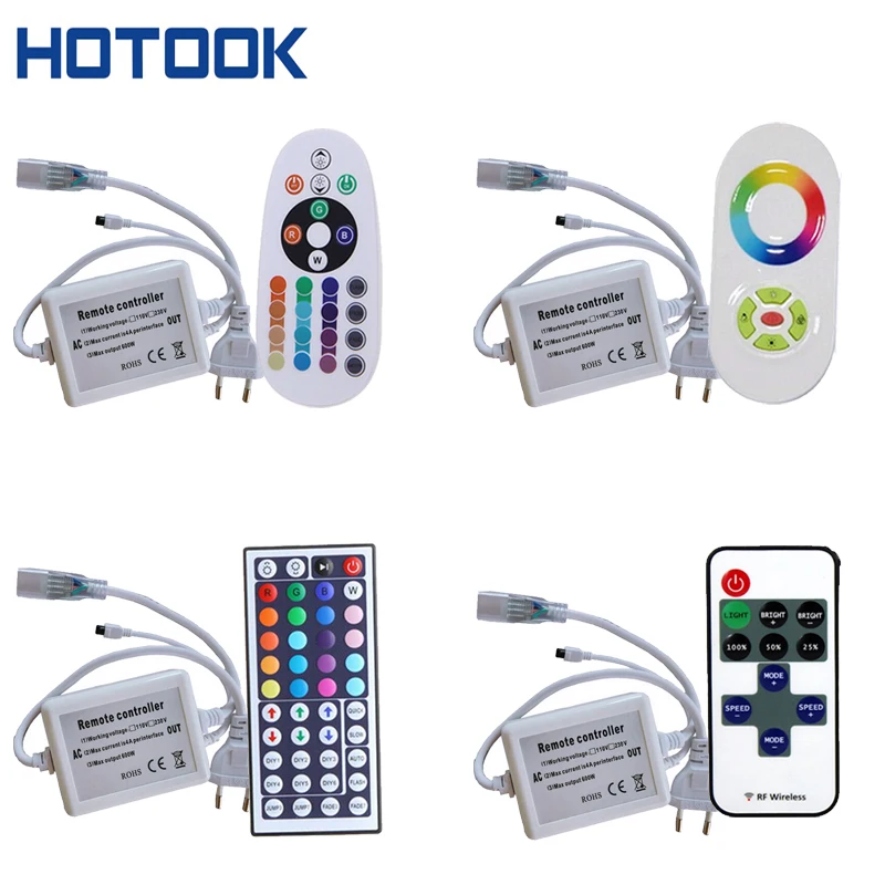 Светодиодный контроллер 220 В перем. Тока RGB 24/44 клавиши ИК RF сенсорный