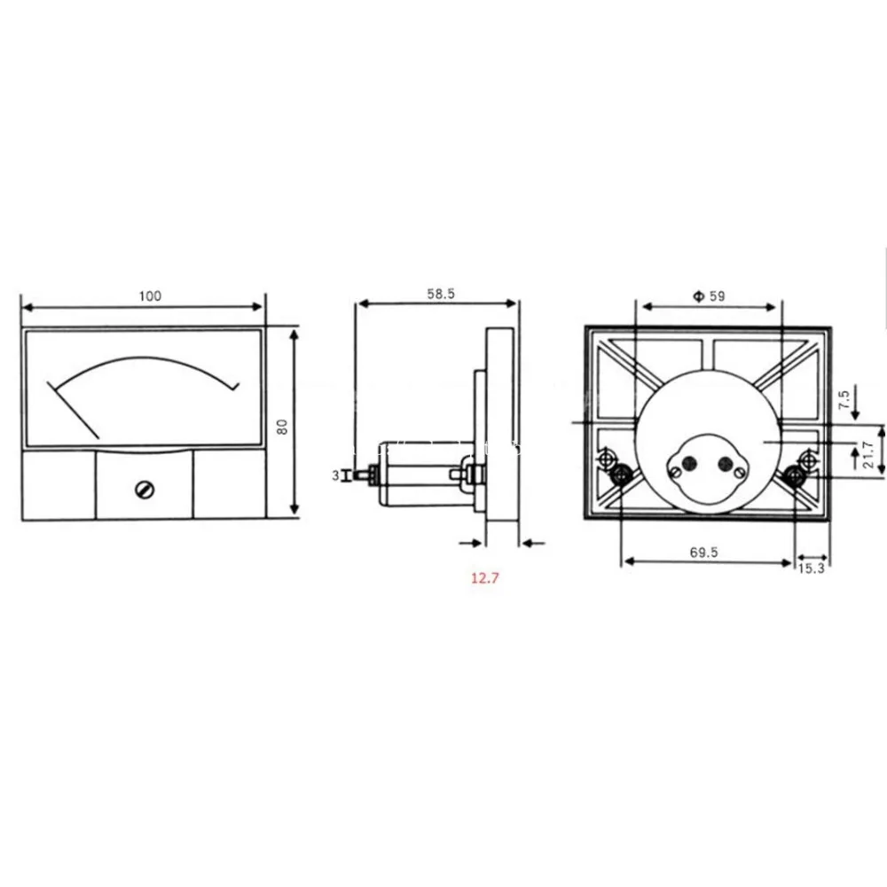 1 шт. 44C2 DC 100uA 100mA 5A 10A 15A Аналоговый тестер тока 100x80 мм|Детали инструментов| |