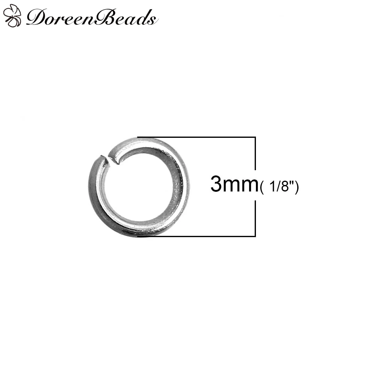 DoreenBeads 304 открытые переходные кольца из нержавеющей стали фурнитура круглые