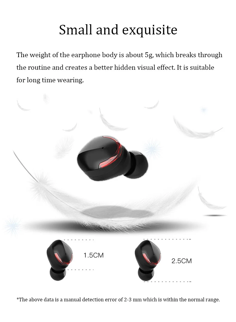 Moloke TWS 5,0 беспроводные наушники, Bluetooth наушники, спортивные наушники, стерео гарнитура, мини с микрофоном