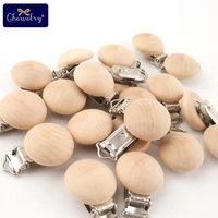 chelwlry 20pc maple wooden pacifier clips wooden soother clips wooden nursing gift diy dummy clip chains wooden teether baby toy