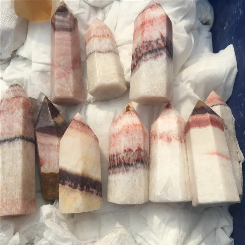 Special offer 5pcs energy stone natural red lines wand point healing crystals mineral obelisk for home&ampparty decoration | Дом и сад