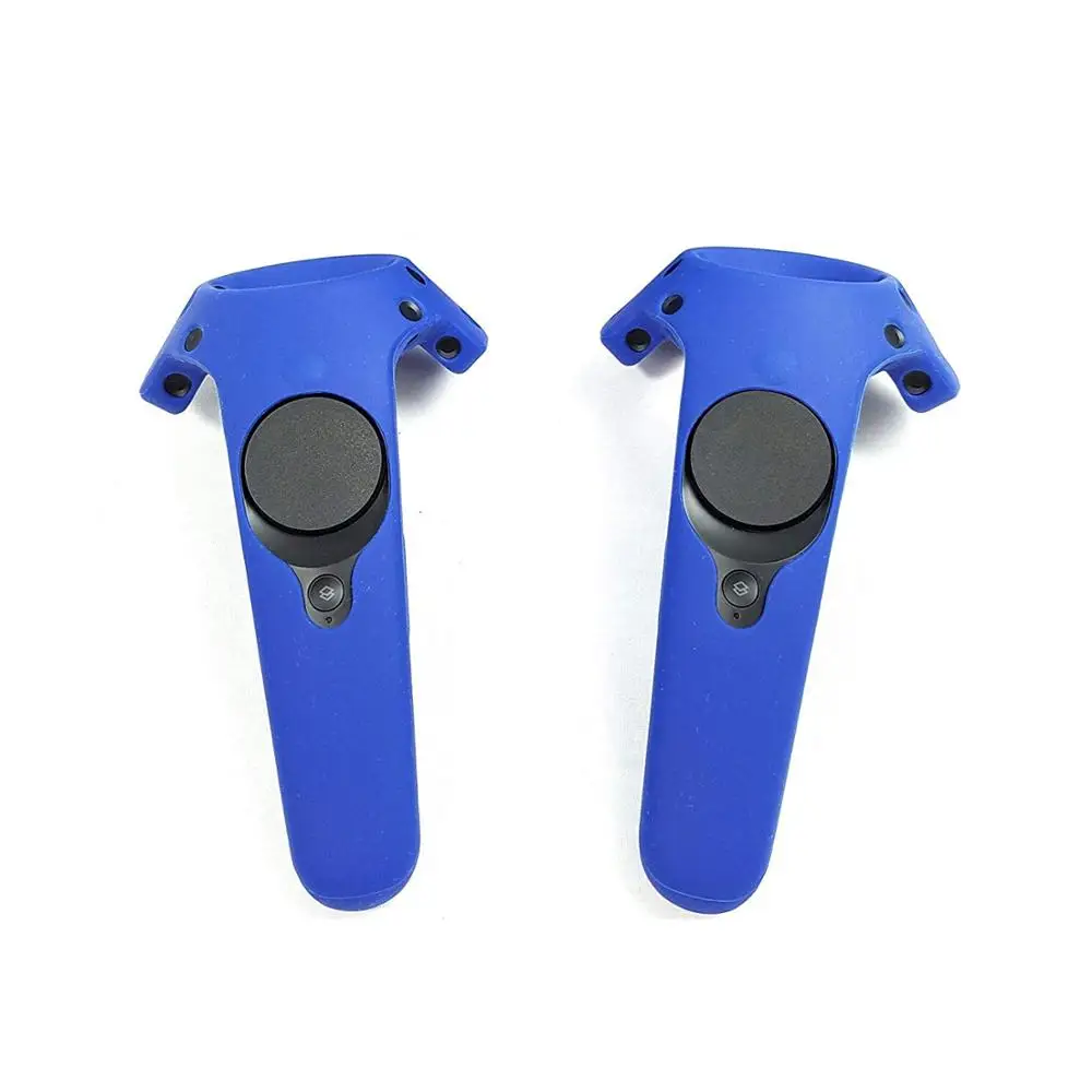 Controlle case blue Мягкий на ощупь силиконовый защитный чехол для htc VIVE PRO гарнитура, кожа VR шлем контроллер ручка чехол оболочка Виртуальная реальность - Цвет: Controlle case blue