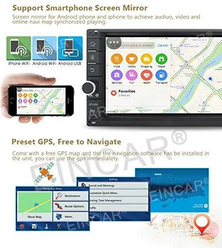 Android 6.0 стерео 7 'ɲ DIN головное устройство GPS навигации Аудио Авто Радио HD видео