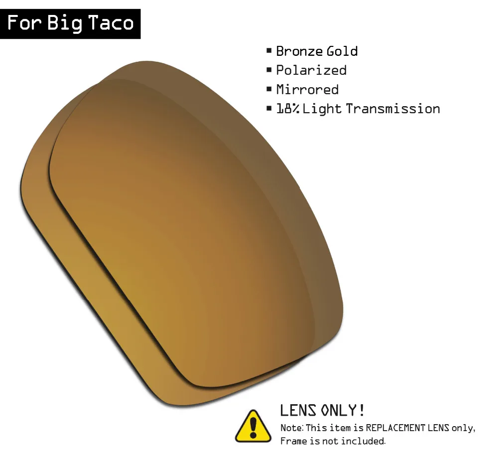 Поляризованные солнцезащитные очки SmartVLT Сменные линзы для Oakley Big Taco бронзовое