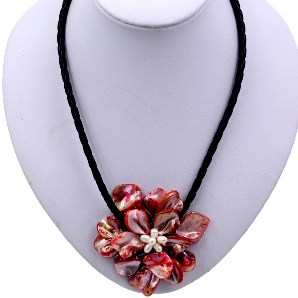 

Женское ожерелье с подвеской в виде ракушки, Красного барокко, ручной работы, Модная бижутерия, подарок на вечеринку, 2017