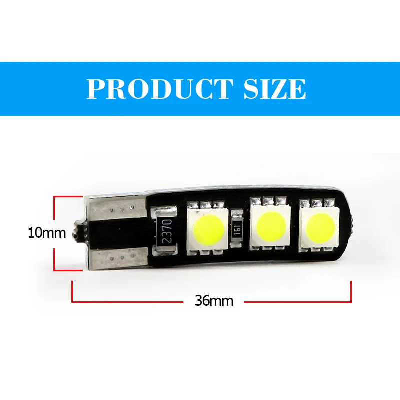 HLXG 10 шт. 6SMD T10 LED W5W 192 194 автомобильный клиновидный парковочный боковой свет