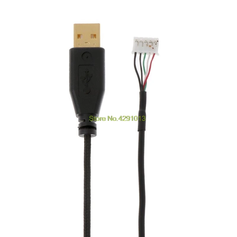 Позолоченный прочный нейлоновый плетеный кабель USB для мыши сменный провод для мыши Naga