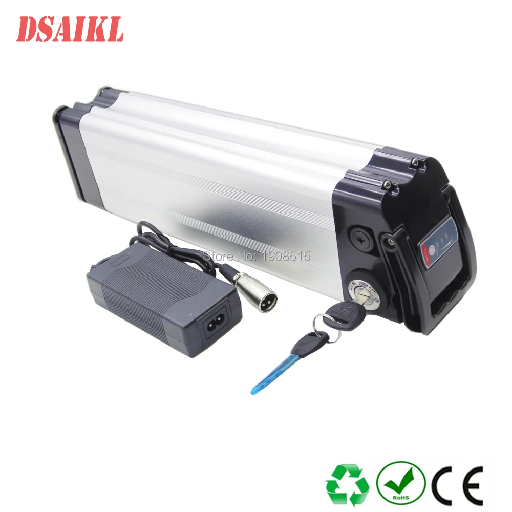 

750W 1000W fat tire electric bicycle 48V 17.5Ah 21Ah portable Silver fish battery pack with charger