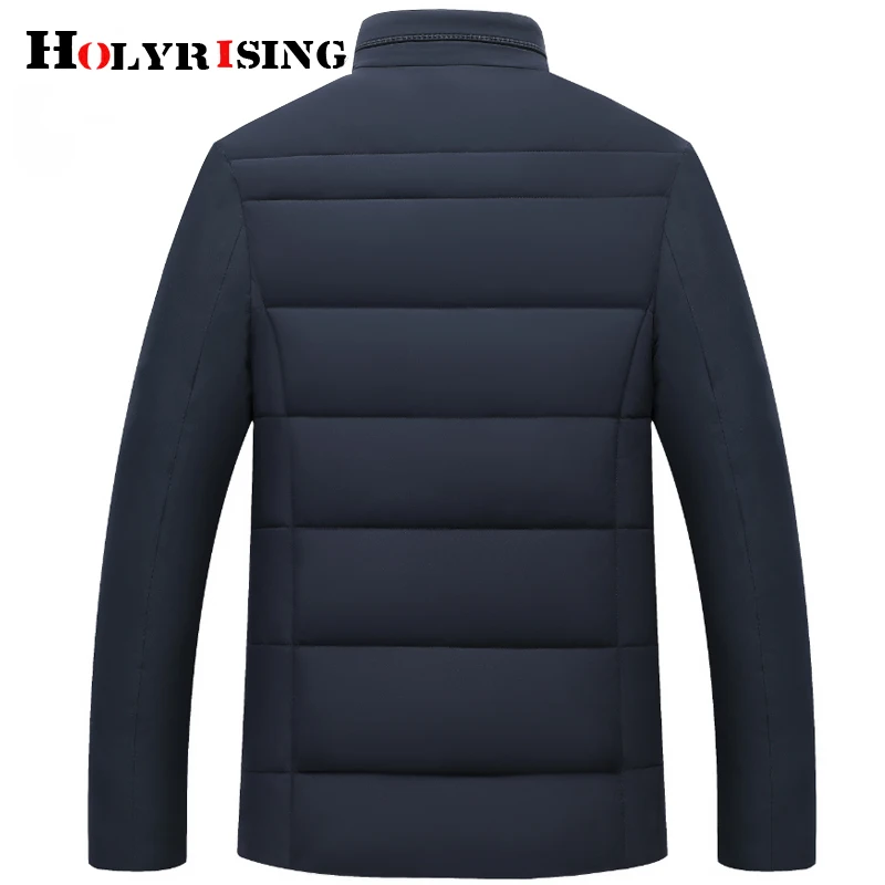 Holyrising Мужская парка зимняя модная трендовая Повседневная утолщенная теплая хлопковая стеганая Одежда модное мужское пальто теплая куртка 18901-5