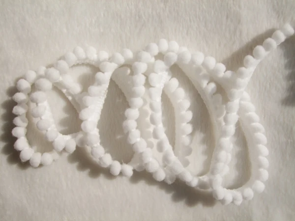 5 ярдов милый белый мини цвет полиэстер помпон бахрома отделка draper мяч аксессуары