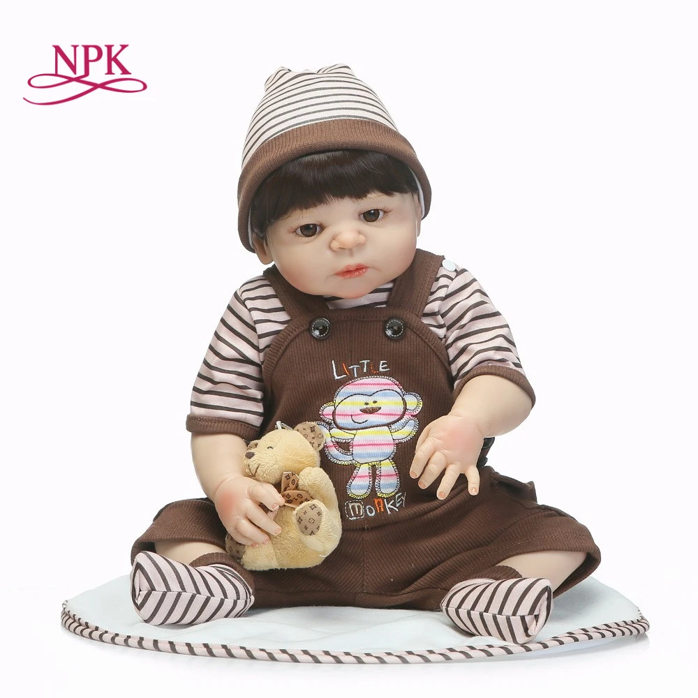 Полностью силиконовые куклы реборн NPK 56 см для мальчиков игрушечный дом