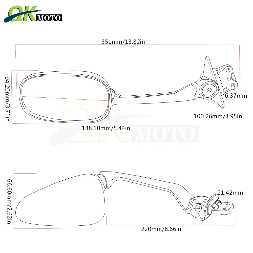 

Universal Plastic Motorcycles Rearview Mirror For Suzuki GSX 650 F kawasaki Moto Guzzi moto morini MV Agusta F4 750S F4 1000RR