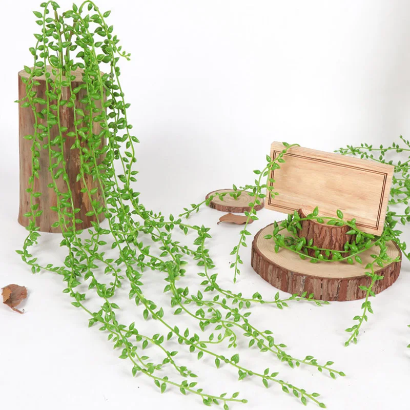 Искусственные зеленые горшечные растения стена из винограда лоз Висячие