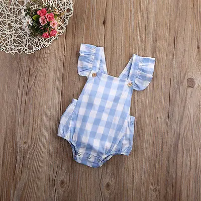2017 г. красивая летняя одежда для новорожденных маленьких девочек голубой