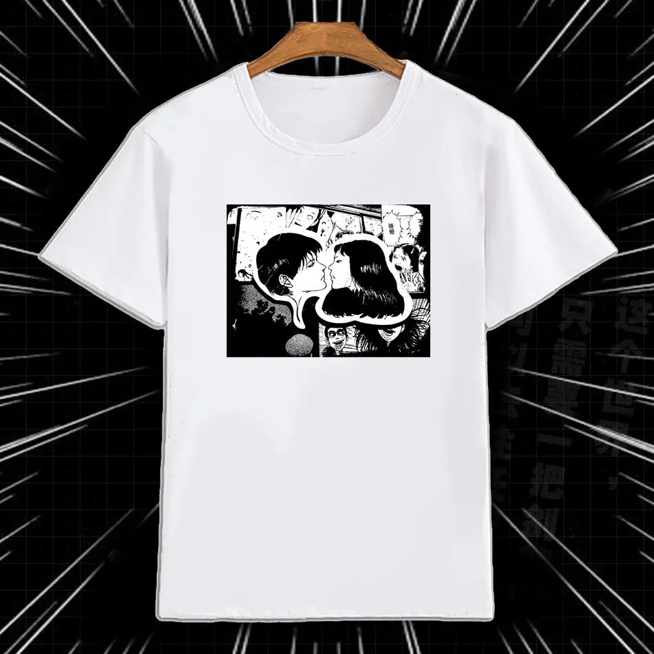 

Junji Ito Horror Hanging Balloon T Shirt Short Sleeve Men'S New Arrival Summer Style Short Sleeve Leisure T Shirts for Men