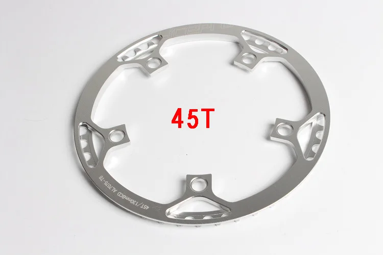 45T silver Litepro одна скорость 130BCD складной велосипед шатун BMX цепь колеса 45 T/47 T/53 T/56 T/58 T AL7075 цепь колеса 170 мм кривошипно-цепное кольцо - Цвет: 45T silver
