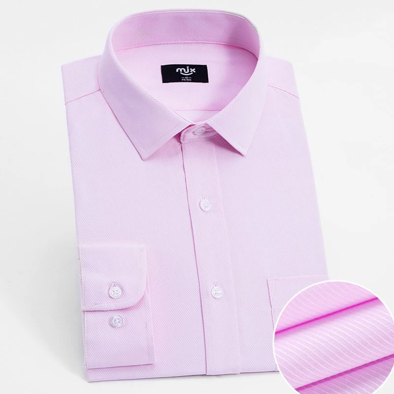 Мужская офисная рубашка с длинным рукавом приталенная из хлопка черного и белого