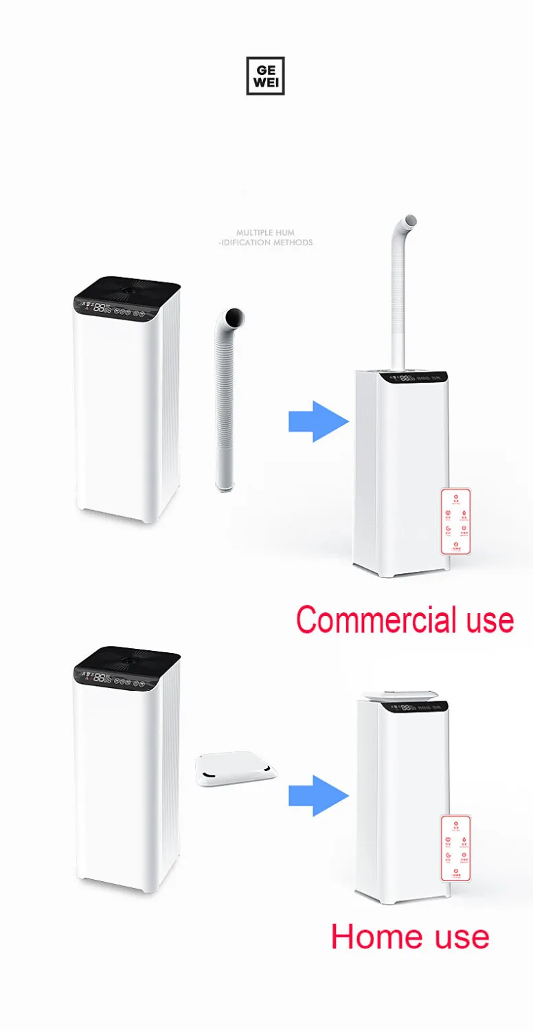 

220V Automatic Commercial 13L Humidifiers Intelligent Or Mechanical Big Capacity Industrial Electric Humidifier Air Purifiers