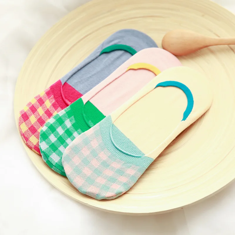 20 Пар/лот Новой весны и лета женский невидимые носки мода цвет женщины