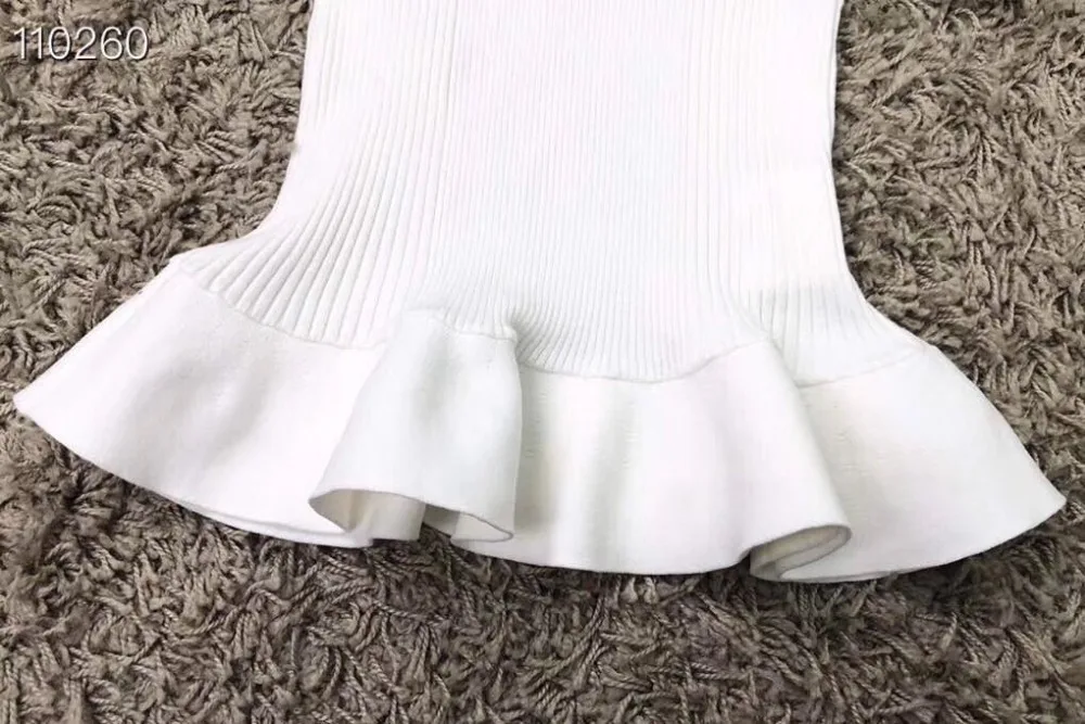 Новое поступление 2018 Женский вязаный свитер элегантный Turtlenck с коротким рукавом