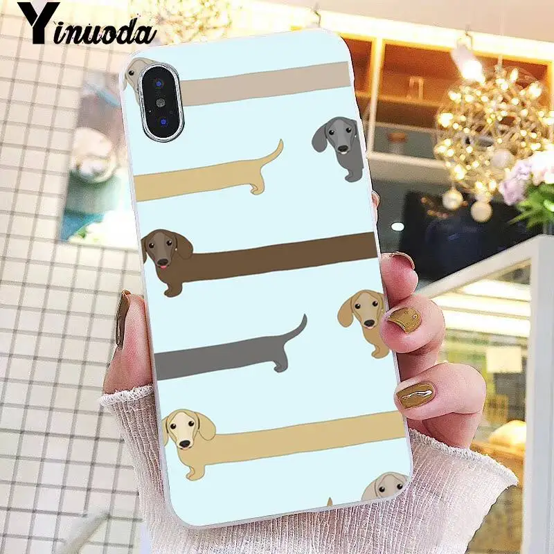 A5 Yinuoda животные Собаки такса мягкий чехол для телефона iPhone 8 7 6 6S Plus X XS MAX 5 5S SE XR 10 чехол 11 pro max - Цвет: A5