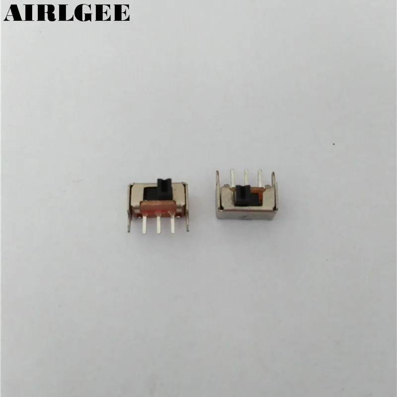 100 шт. AC 250V 3A 2 положения 3Pins SPDT Мини PCB крепление прямой угол слайд-переключатель |