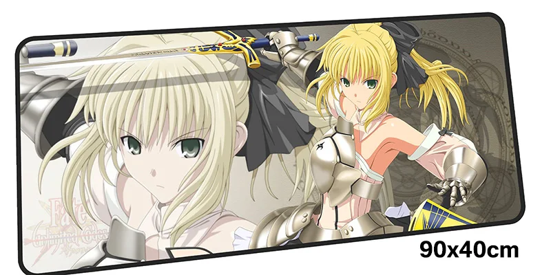 Fate Saber Коврик для мыши геймер 900x400 мм notbook коврик для мыши большой игровой коврик для мыши большой высококлассный коврик для мыши стол для компьютера padmouse